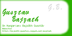 gusztav bajzath business card